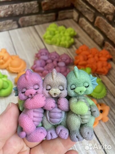 Мыло ручной работы дракончик и мандарины