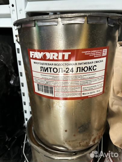 Смазка литол 24 18 кг люкс favorit