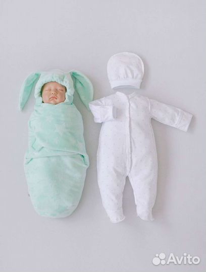 Зимний комплект на выписку до 62см