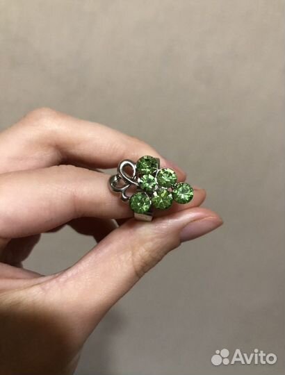 Кольцо с кристаллами/стразами swarovski