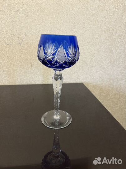 Фужеры цветной хрусталь СССР винтаж