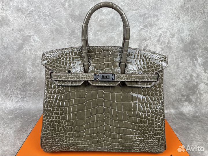 Сумка hermes birkin 25 ручная работа крокодил