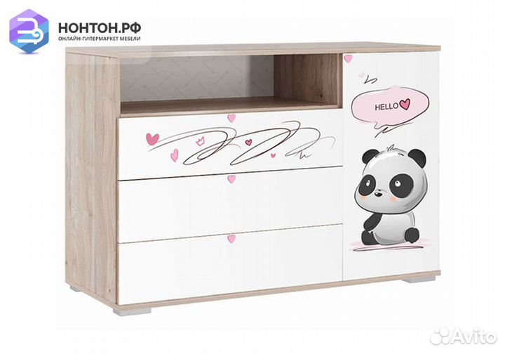 Комод Панда 26.01 дуб мария / белый