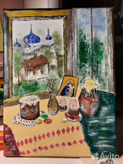 Картина маслом Пасха