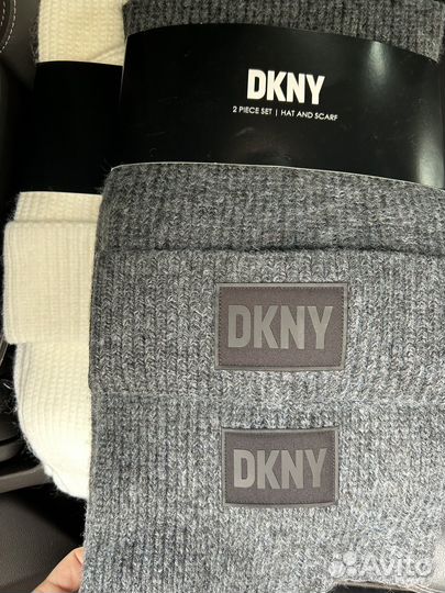 Dkny шапка + шарф комплект новый оригинал