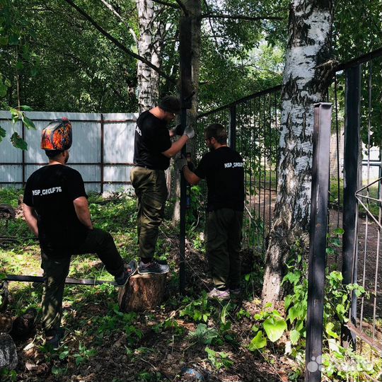 Заборы из профнастила сетки рабицы и штакетника