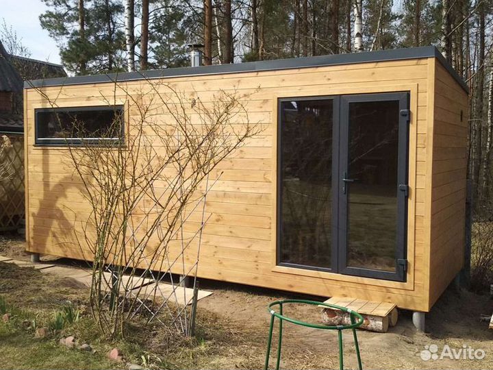 Баня каркасная под ключ 6м*2.4м