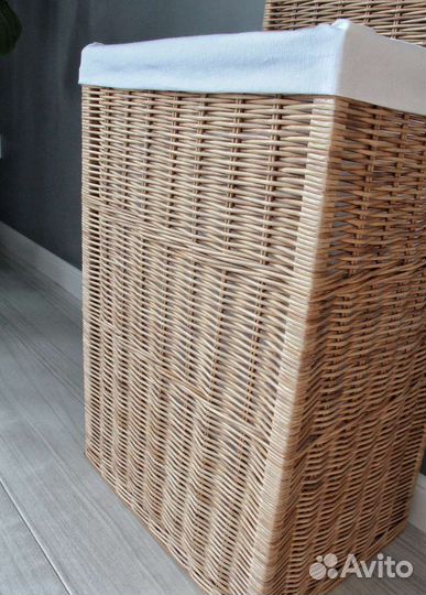 Плетеная корзина для белья или хранения