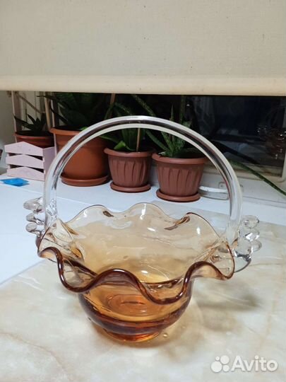 Ваза конфетница в форме корзинки