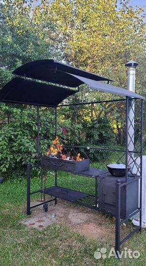 Мангал с крышей