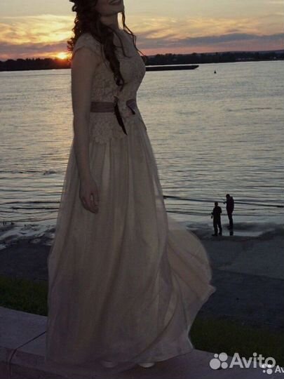 Платье в пол вечернее длинное нарядное 42-44