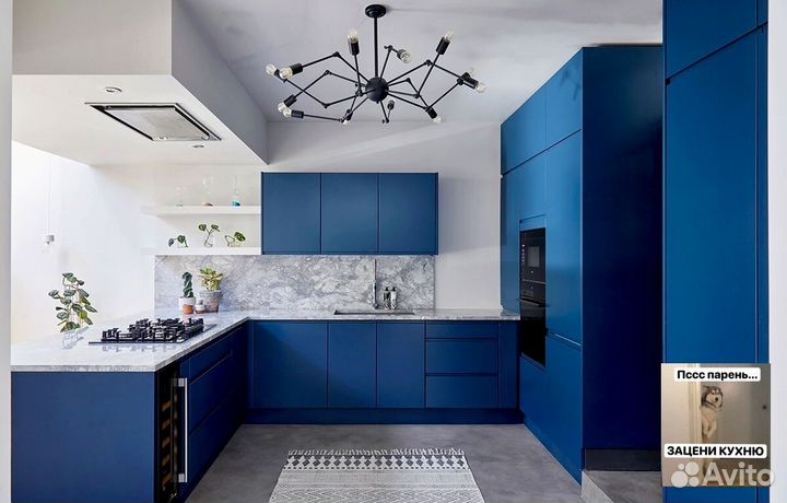 Прямая в потолок кухня на заказ