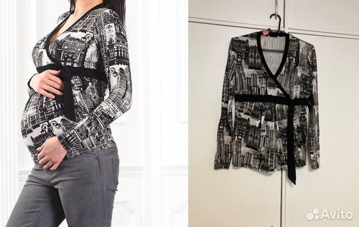 Платья блузки топы для беременных р-р 46