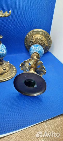 Антикварные парные подсвечники