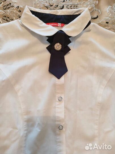 Блузка школьная нарядная, парадная