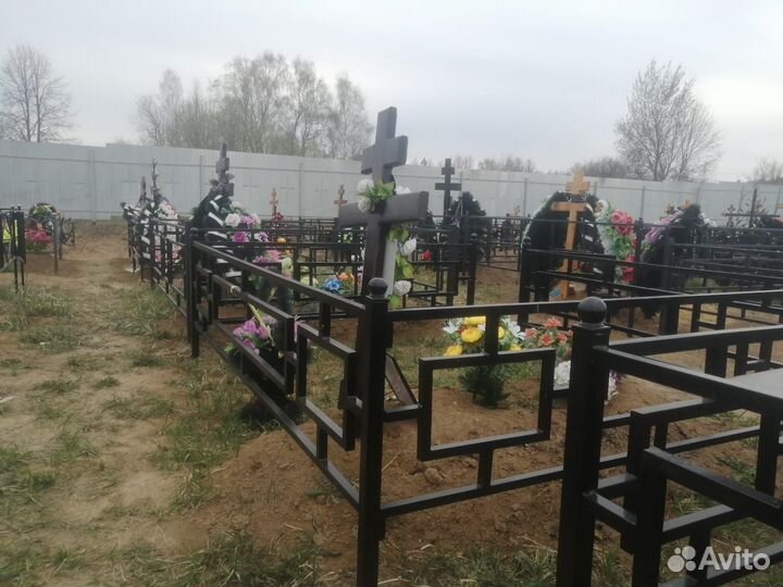 Оградки на могилу за погонный метр