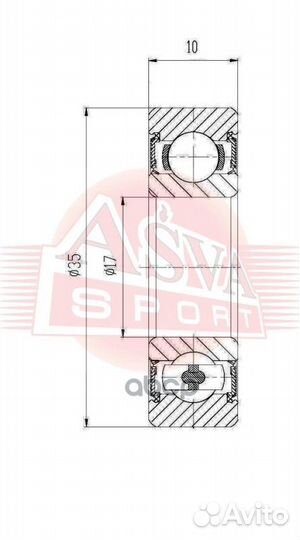 Подшипник универсальный (17x35x10) AB173510 asva