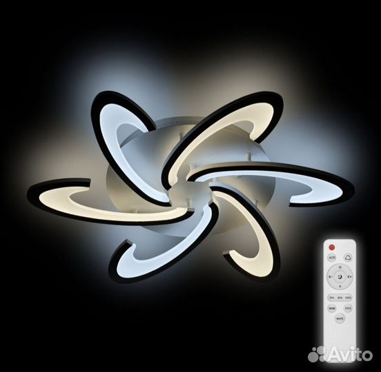 Люстра потолочная светодиодная с пультом новая