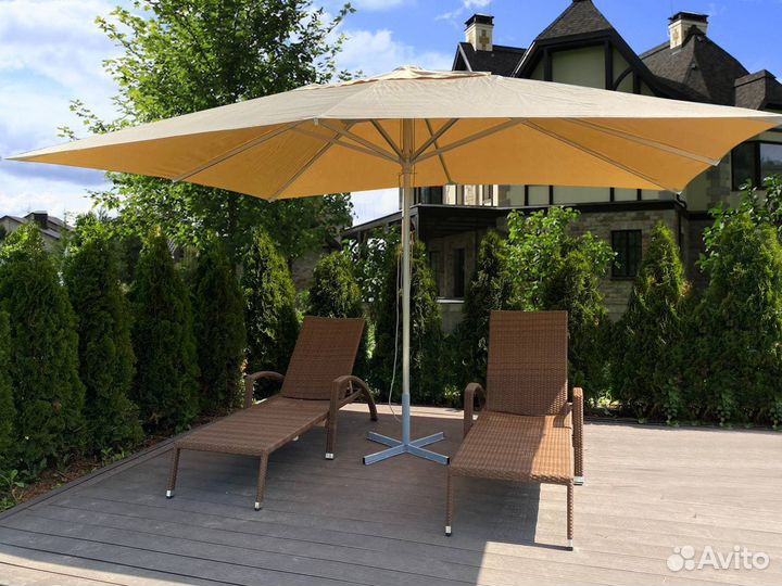 Усиленные боковые зонты для летнего кафе 2х2