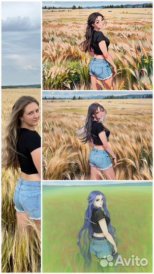 Обработка фото в приложении Loopsie (аниме и др)