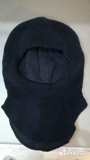 Шапка шлем зимняя темно-синяя на размер 46-50