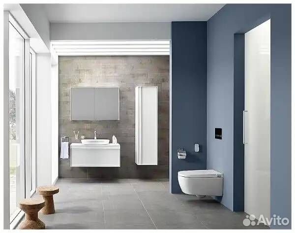 Унитаз подвесной VitrA Metropole Rim-Ex с сиденьем микролифт с функцией биде и встроенным смесителем