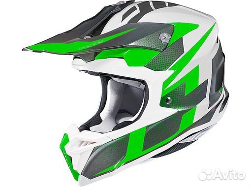 Шлем HJC I50 Erased (Белый/Зеленый, M)