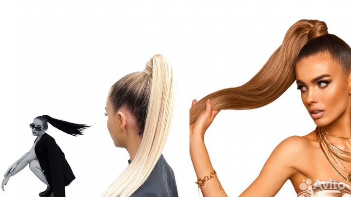 Накладные хвосты из натуральных волос