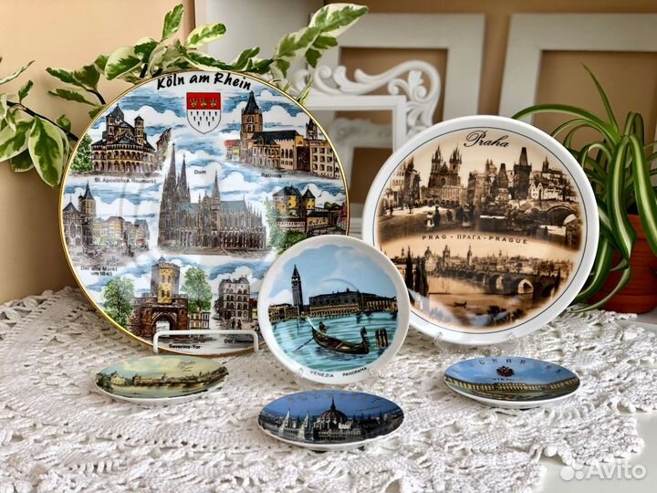 Сувенирная декоративная тарелка города страны