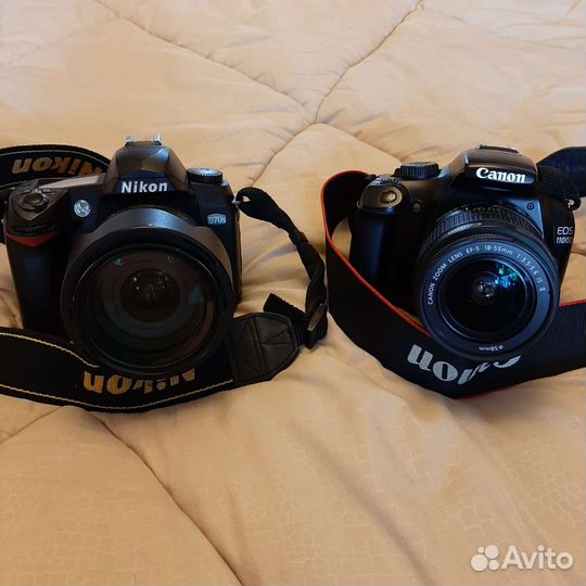 Зеркальный фотоаппарат nikon D70s, canon EOS 1100D