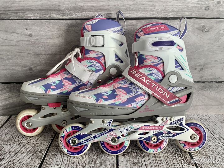 Роликовые коньки Reaction для девочки раздвижные