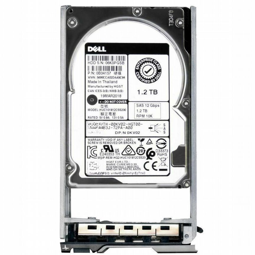 [0KV02] Жесткий Диск Dell 1,2tb Sas 2.5 0kv02