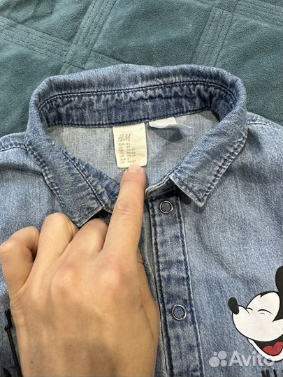 Джинсовая рубашка hm