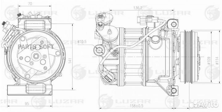 Компрессор кондиционера Вольво S60 06