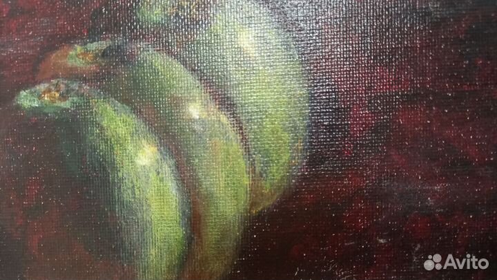 Картина миниатюра Яблоки в ночи