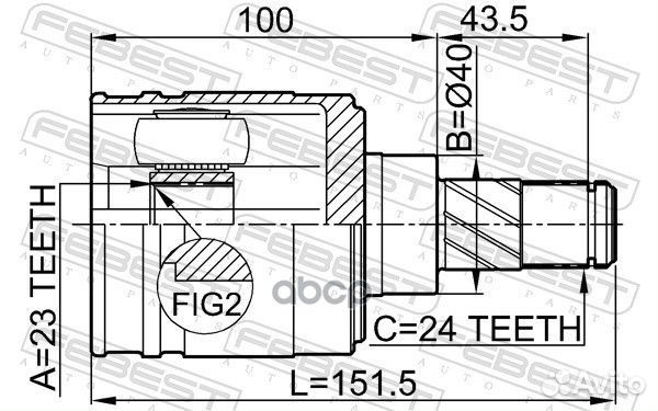 Шрус / nissan pulsar N15 1995.01-2000.08 JP