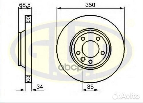 Диск тормозной audi Q7 07/VW touareg 03/porsc