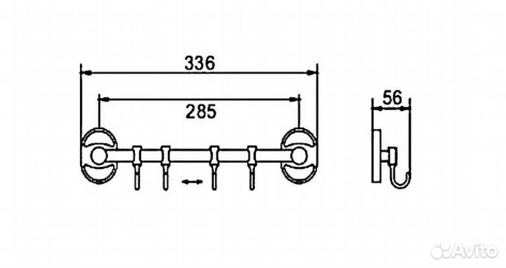 Рейлинг с крючками