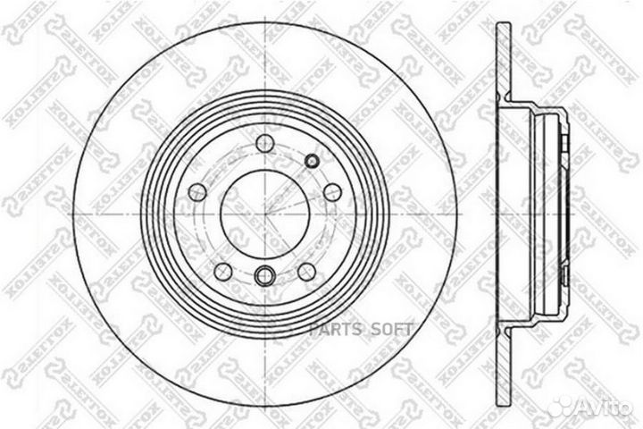 Stellox 60201533SX 6020-1533-SX диск тормозной зад