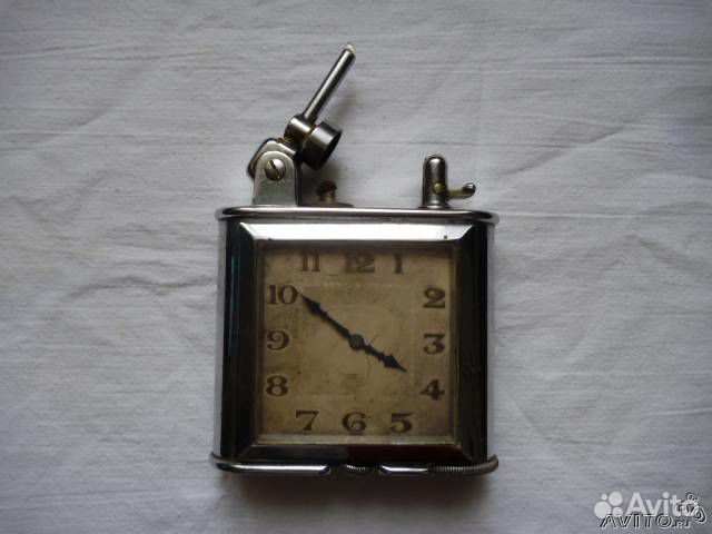 Часы каминные l. Sandoz Vuille с зажигалкой Brevet