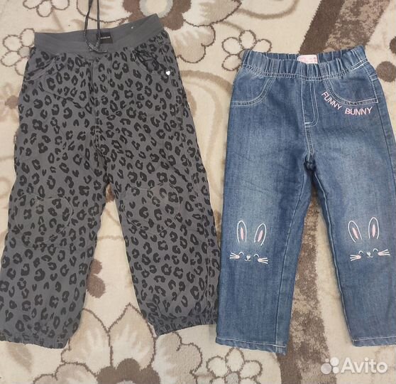 Тёплые джинсы для девочки