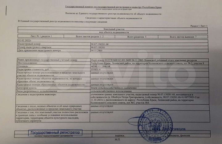 Участок 4,45 га (СНТ, ДНП)