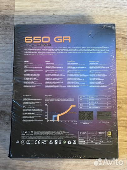 Блок питания Evga 650 w Gold новый