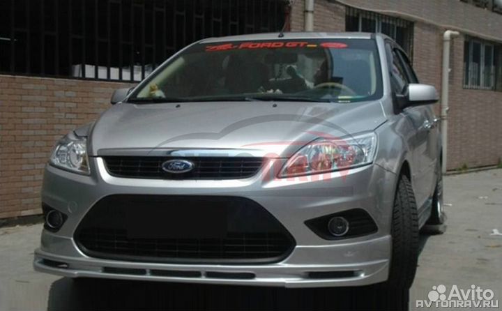 Юбка RS на передний бампер для Ford Focus 2 Рест