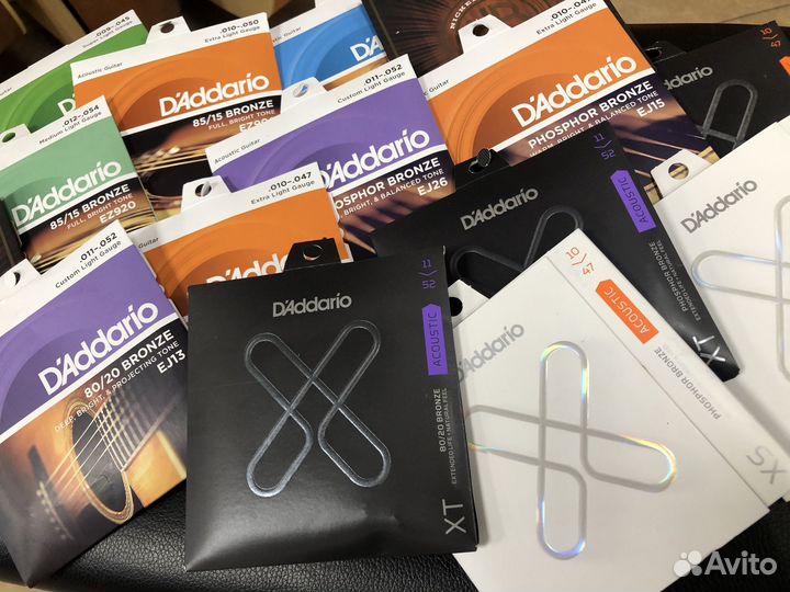 Струны Daddario (акустика) вся линейка,все калибры