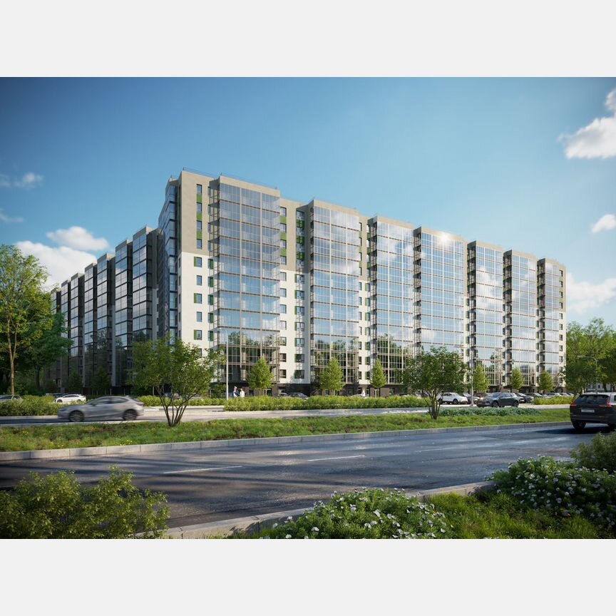 2-к. квартира, 56 м², 2/12 эт.