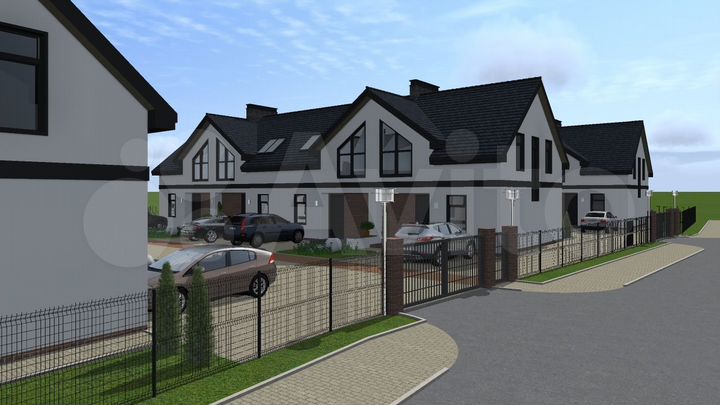 Таунхаус 98,5 м² на участке 2 сот.