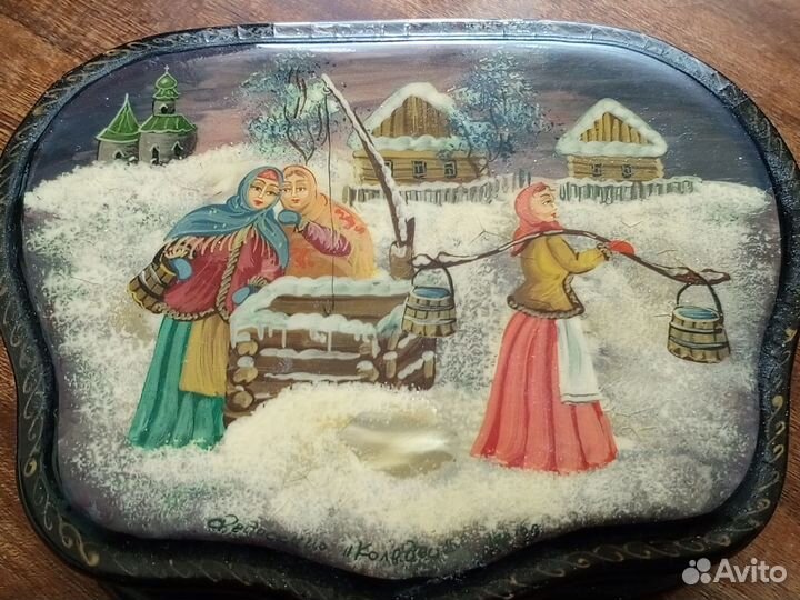 Шкатулка Федоскино СССР