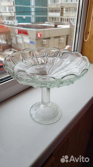 Ваза для фруктов и конфет на ножке СССР