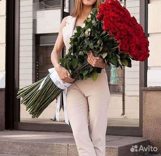 Высокие розы Доставка цветов